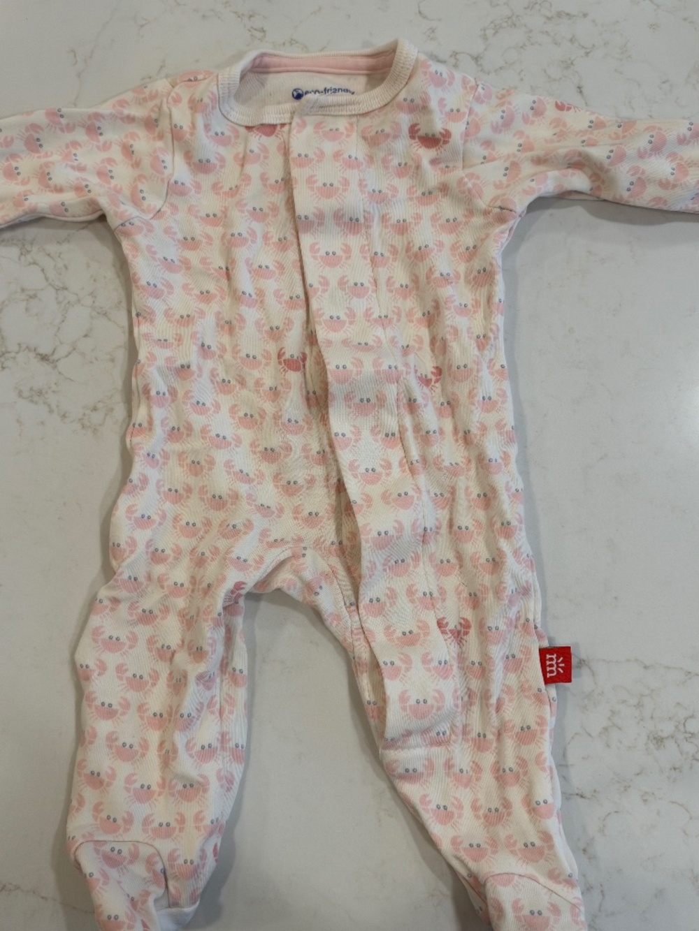 Magnetic me pink organic cotton onesie
